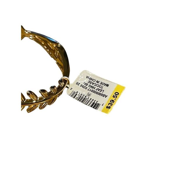 NWT Charter Club Gold-Tone Leaf Cuff Bracelet - Picture 3 of 7